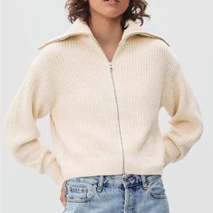 Everlane Chunky Cardigan Full Zip Knit Sweater